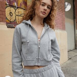 John galt Grey crystal hoodie